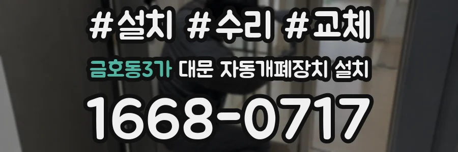 금호동3가 대문 자동개폐장치 설치