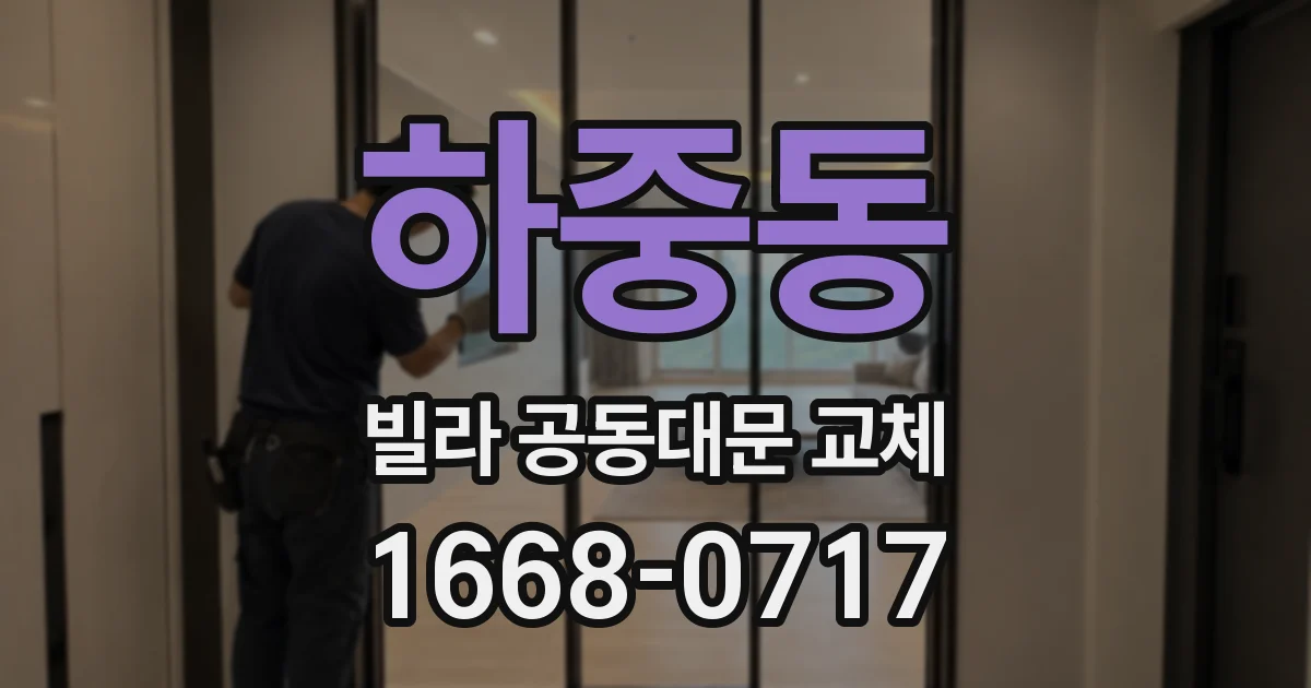 하중동 빌라 공동대문 교체
