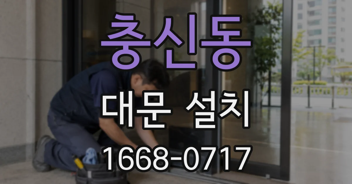 충신동 대문 설치