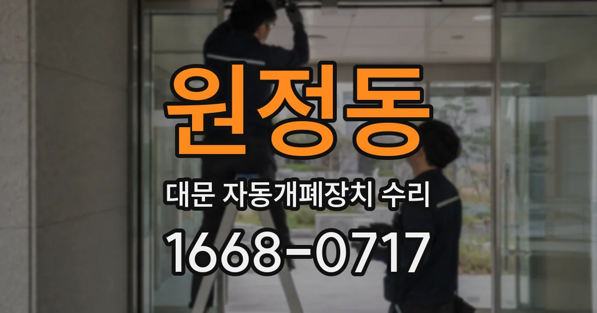 원정동 대문 자동개폐장치 수리