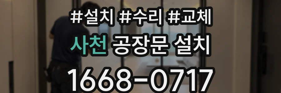 사천 공장문 설치