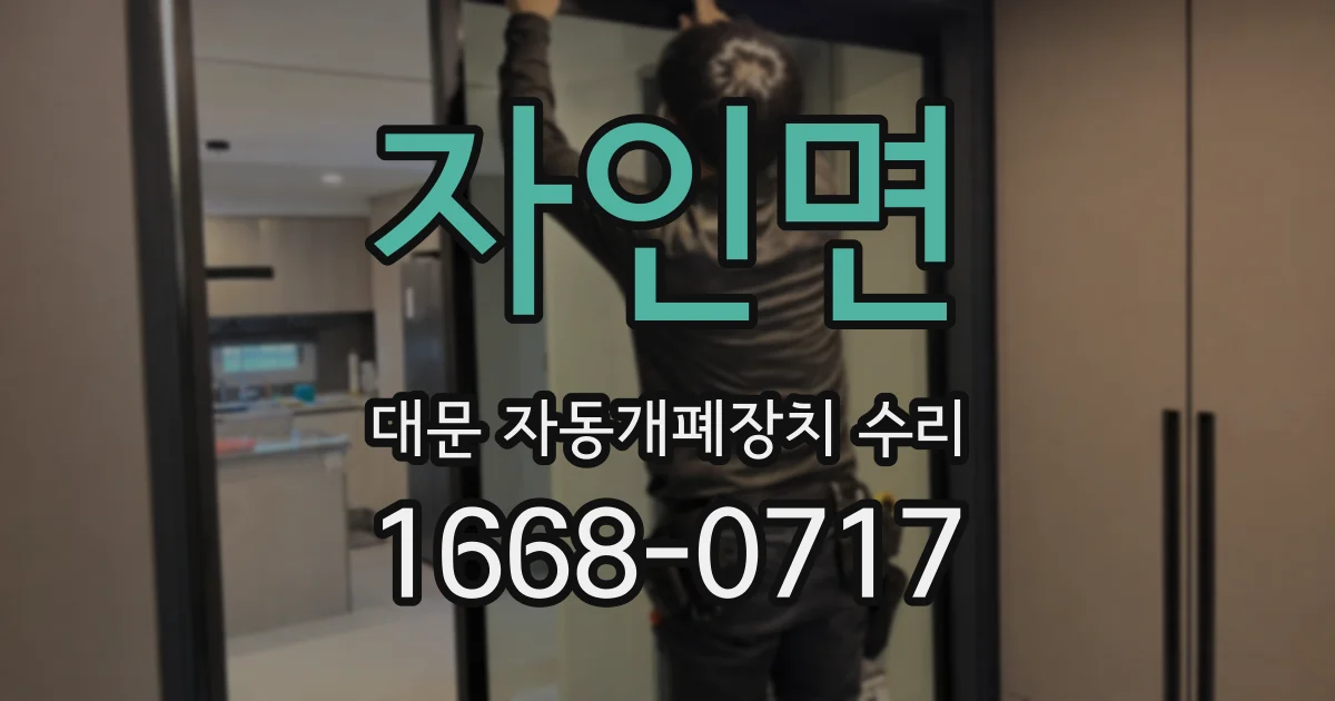 자인면 대문 자동개폐장치 수리
