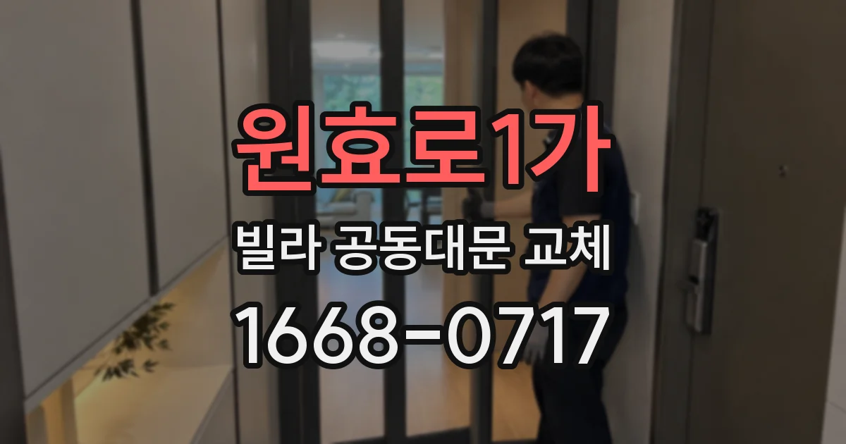 원효로1가 빌라 공동대문 교체