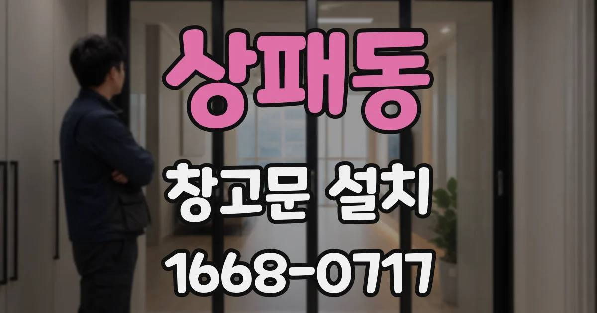 상패동 창고문 설치