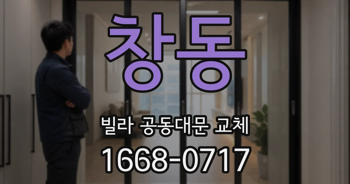 창동 빌라 공동대문 교체