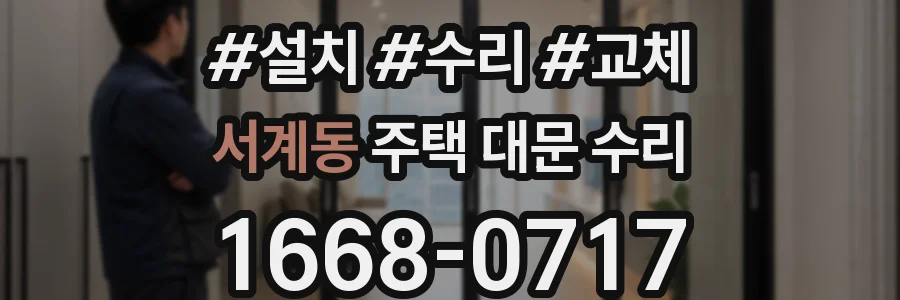서계동 주택 대문 수리