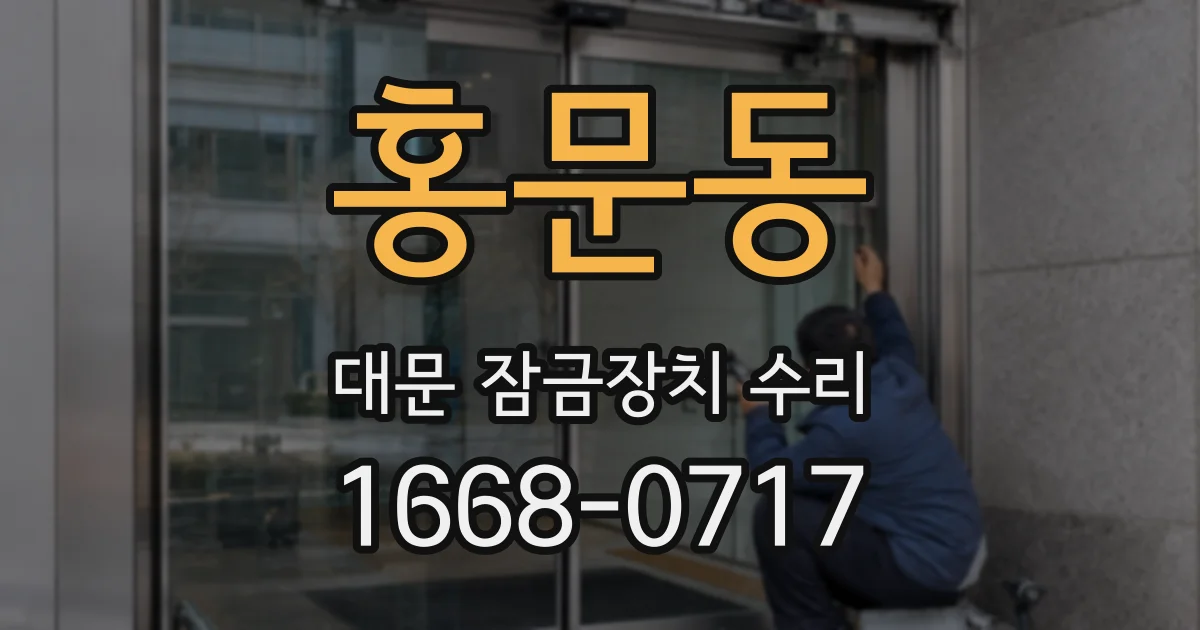 홍문동 대문 잠금장치 수리