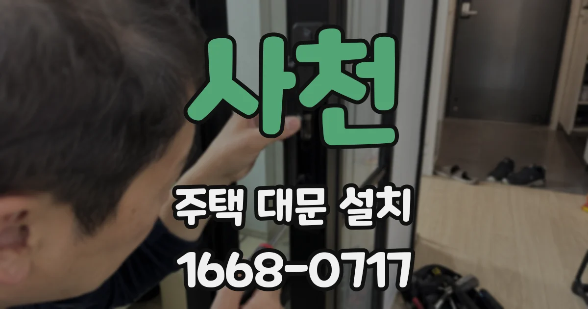 사천 주택 대문 설치