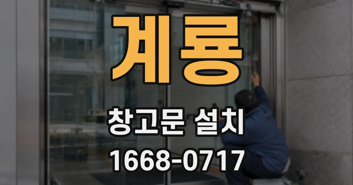 계룡 창고문 설치