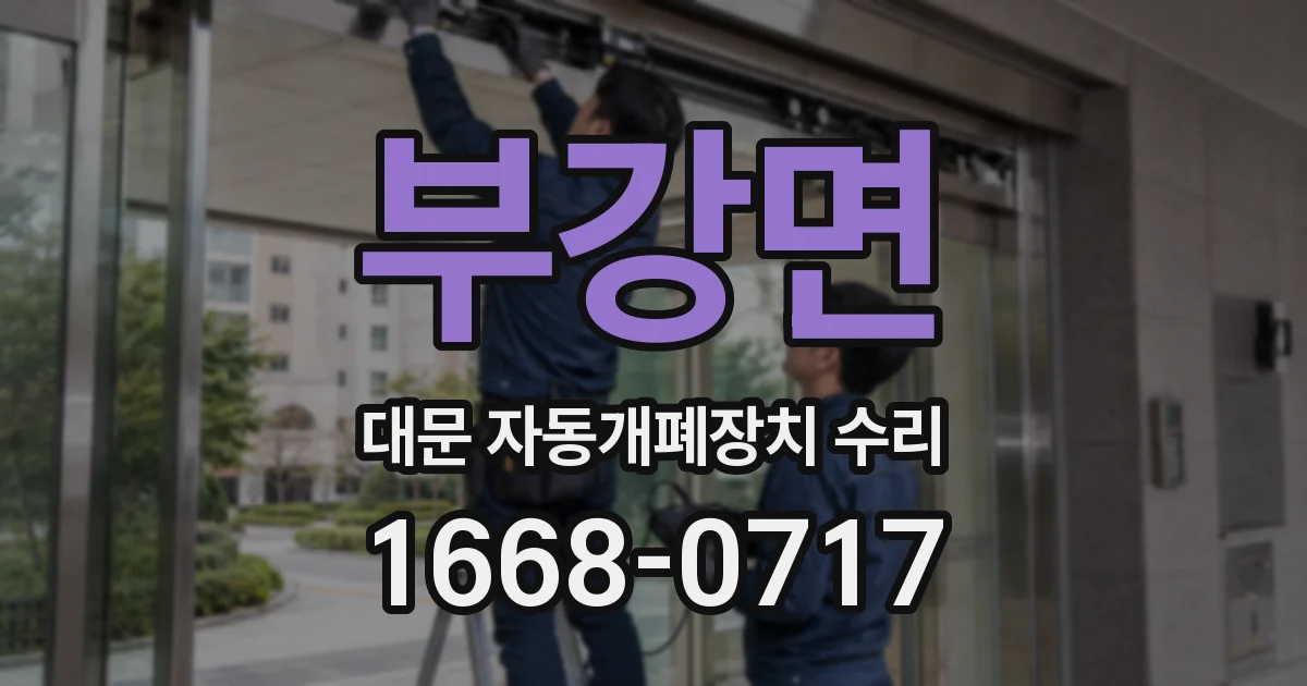 부강면 대문 자동개폐장치 수리