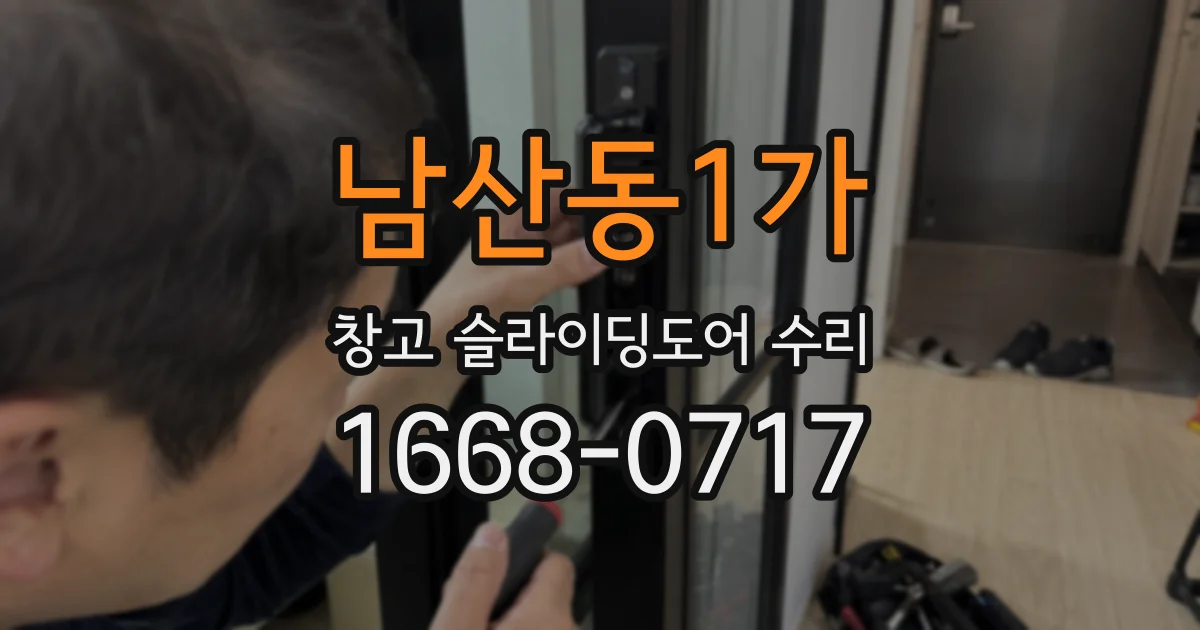 남산동1가 창고 슬라이딩도어 수리