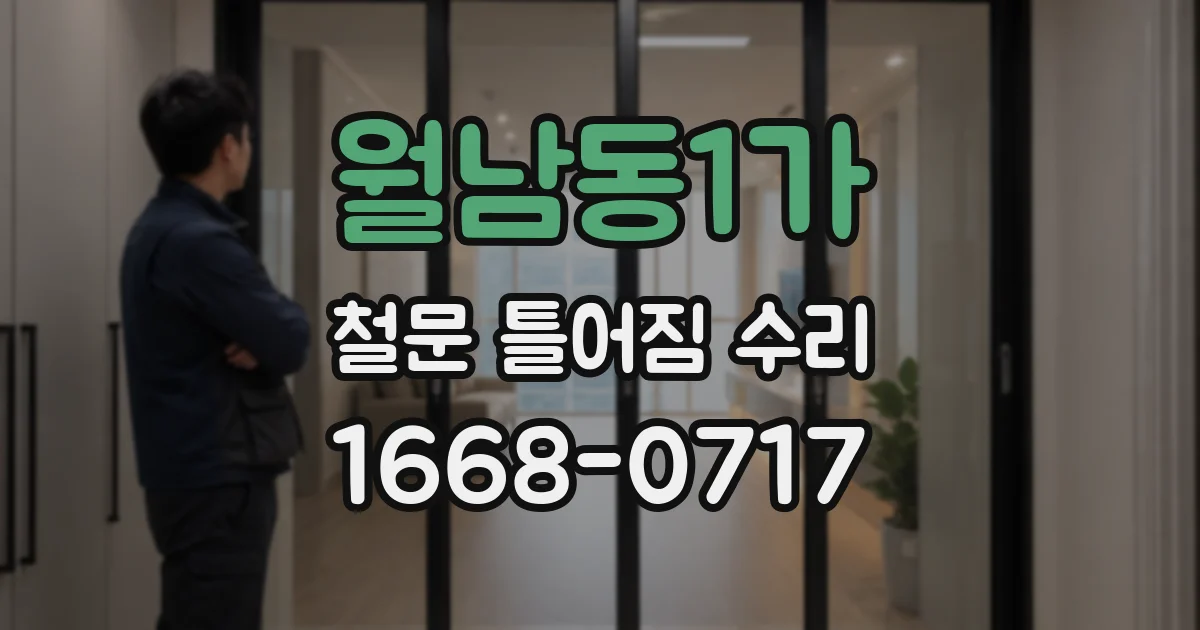 월남동1가 철문 틀어짐 수리
