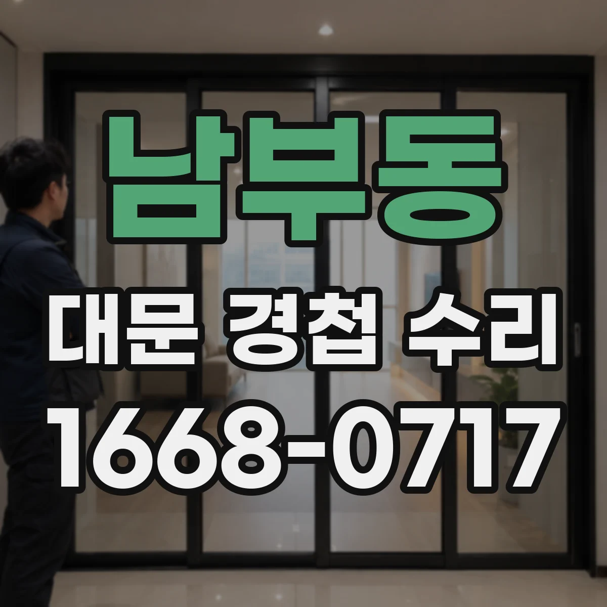 남부동 대문 경첩 수리