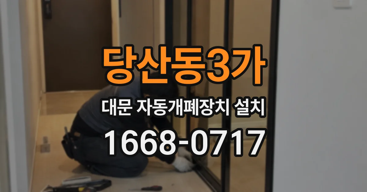 당산동3가 대문 자동개폐장치 설치