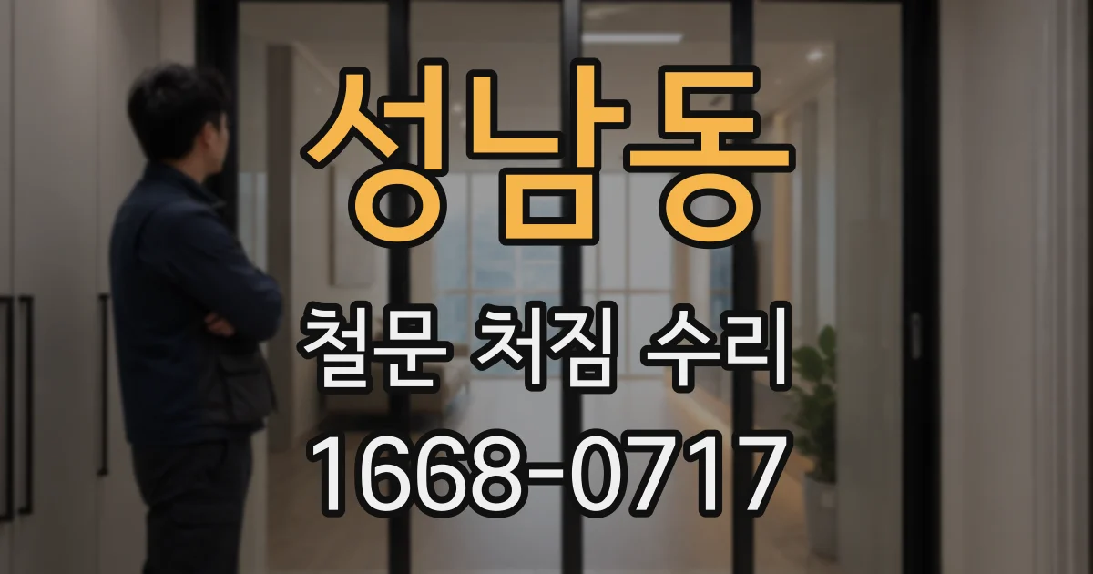 성남동 철문 처짐 수리