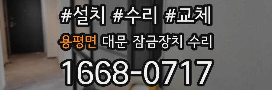용평면 대문 잠금장치 수리