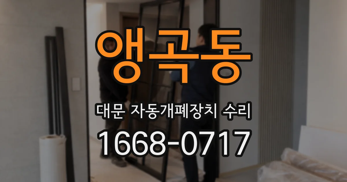 앵곡동 대문 자동개폐장치 수리