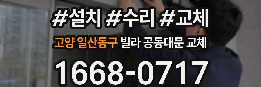 고양 일산동구 빌라 공동대문 교체