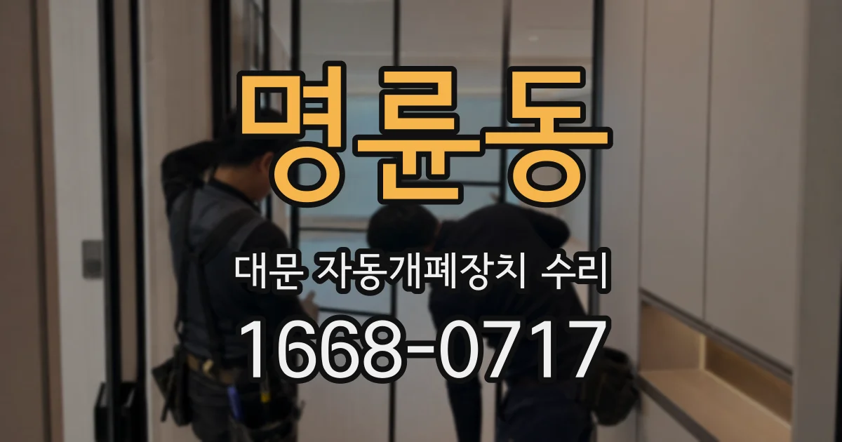 명륜동 대문 자동개폐장치 수리