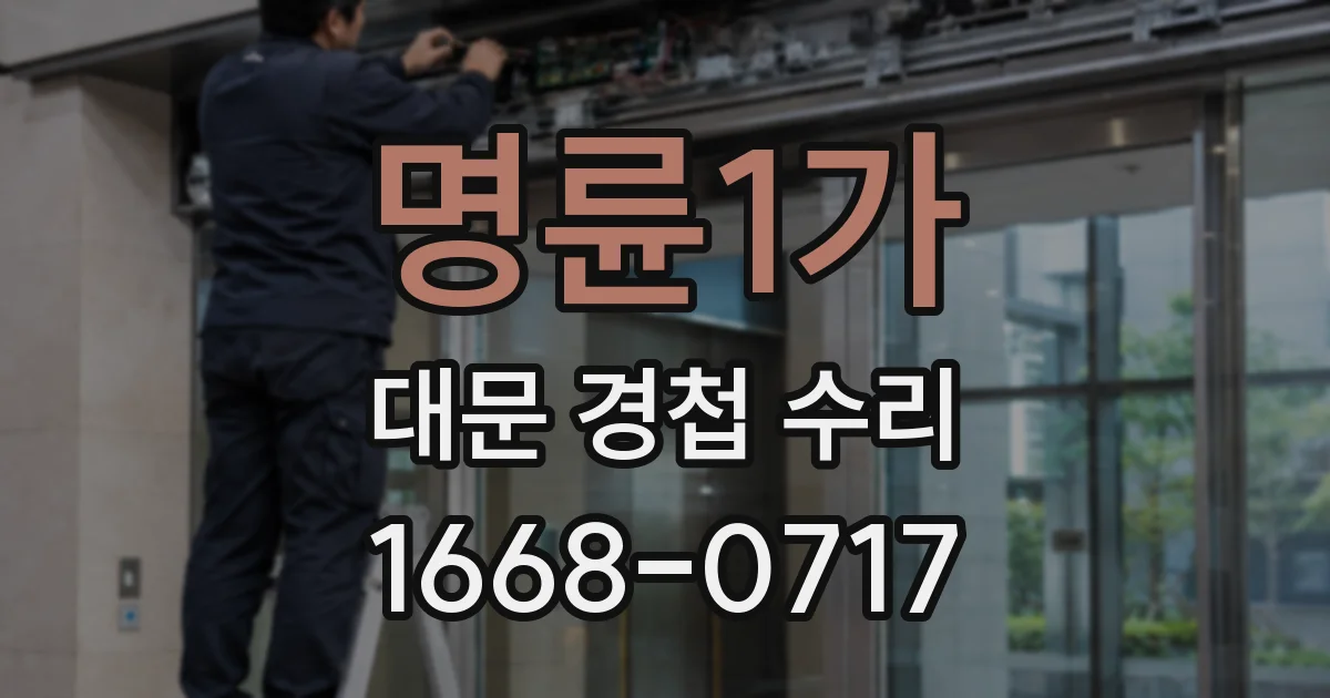 명륜1가 대문 경첩 수리