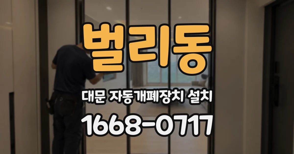 벌리동 대문 자동개폐장치 설치