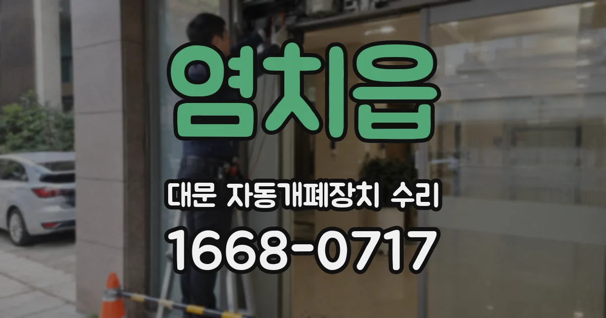 염치읍 대문 자동개폐장치 수리