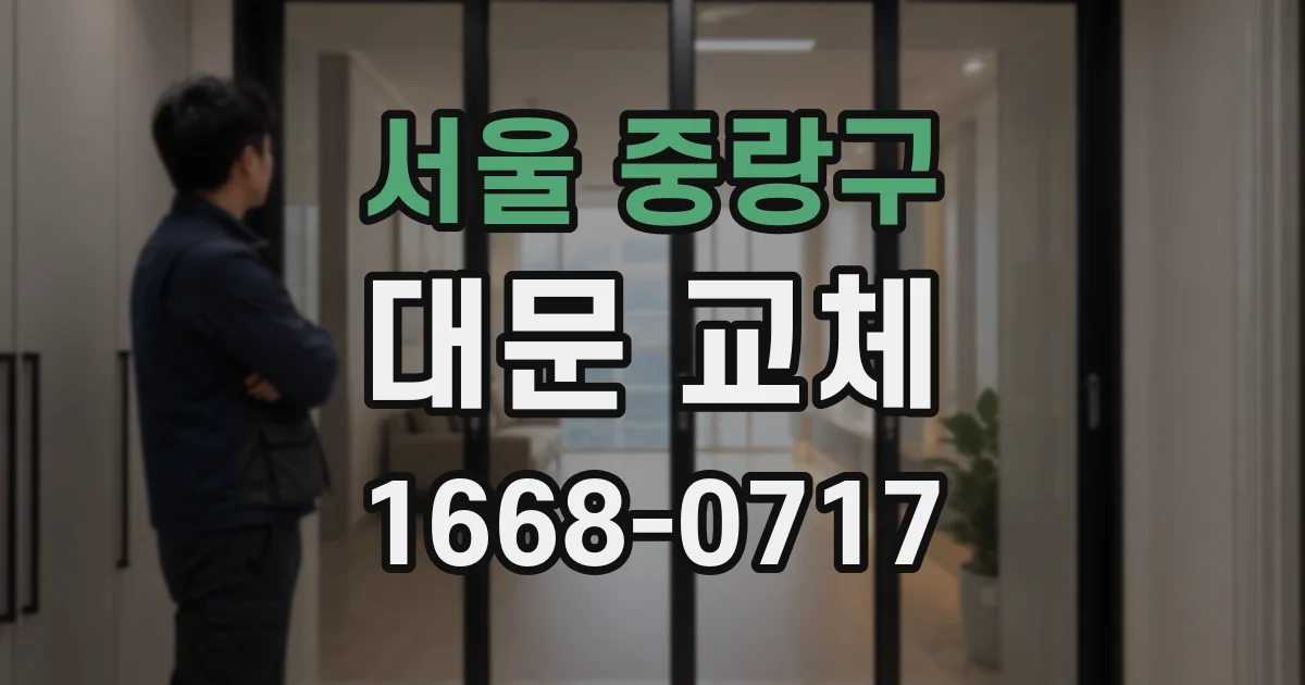 서울 중랑구 대문 교체