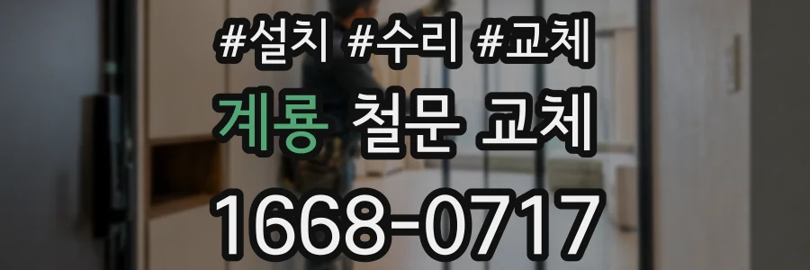 계룡 철문 교체