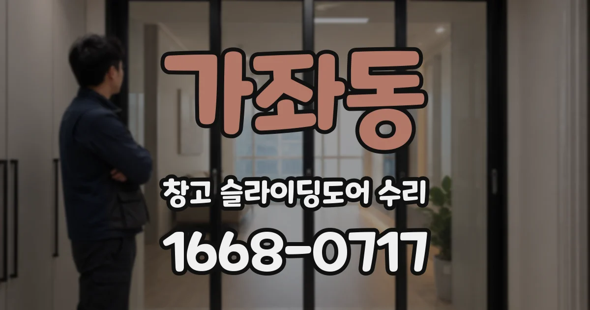 가좌동 창고 슬라이딩도어 수리