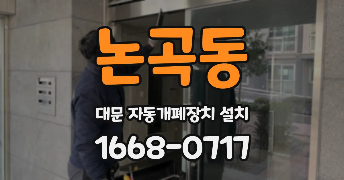 논곡동 대문 자동개폐장치 설치