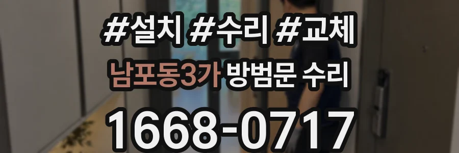 남포동3가 방범문 수리