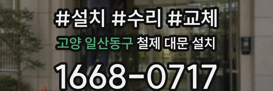 고양 일산동구 철제 대문 설치