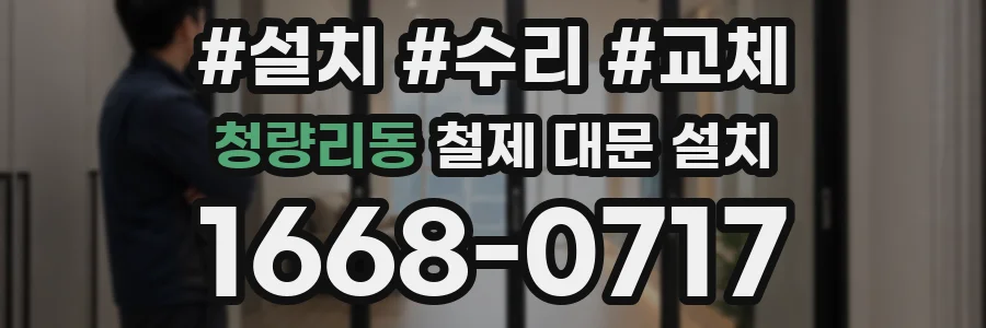 청량리동 철제 대문 설치