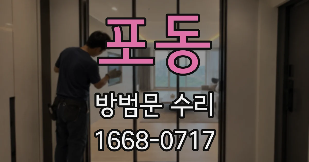 포동 방범문 수리