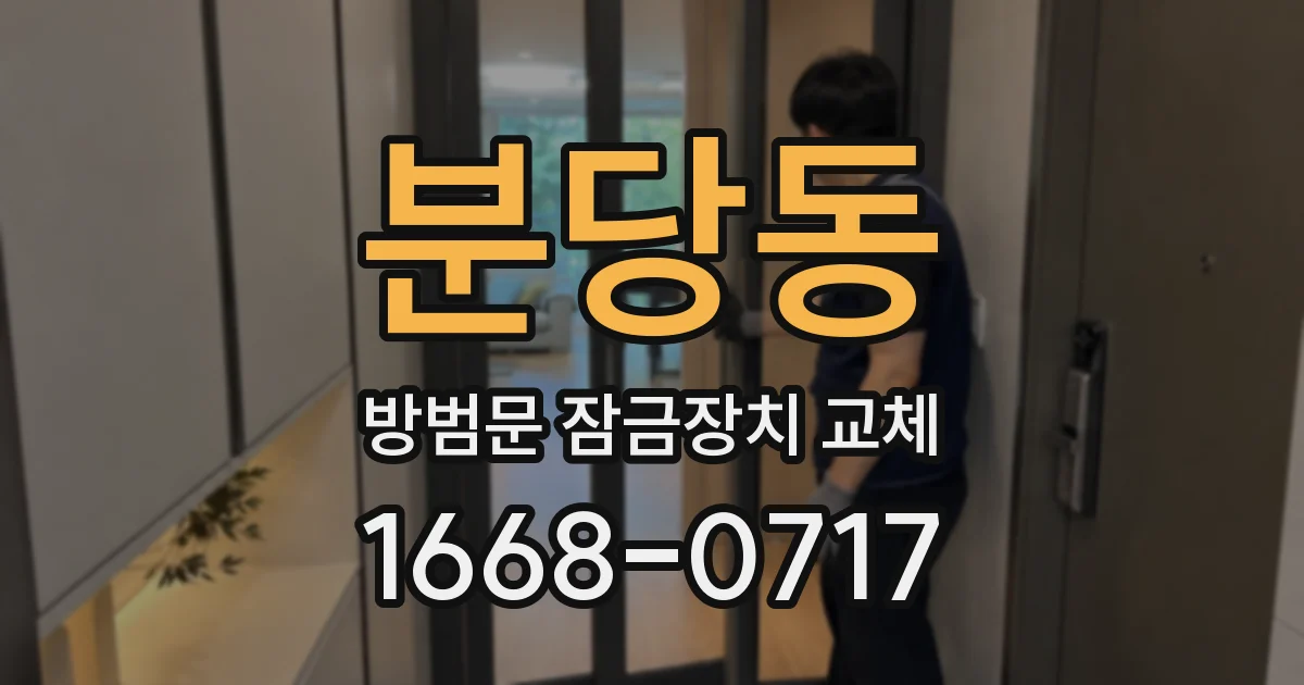 분당동 방범문 잠금장치 교체