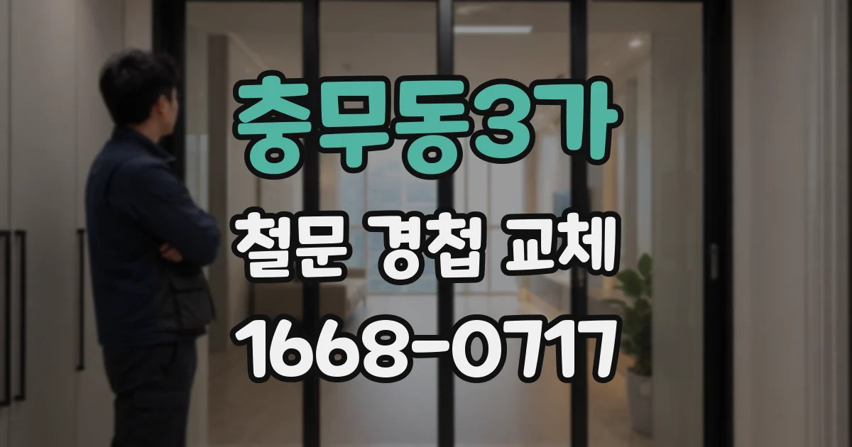 충무동3가 철문 경첩 교체