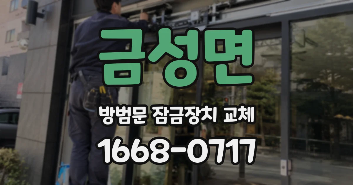 금성면 방범문 잠금장치 교체