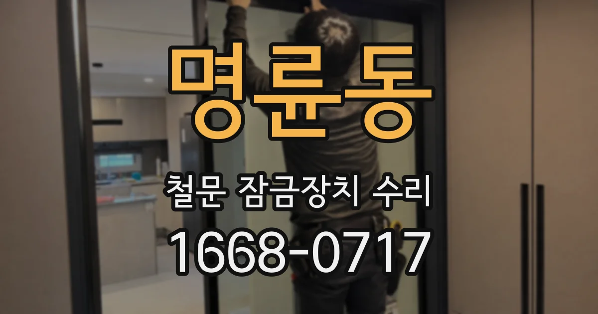 명륜동 철문 잠금장치 수리