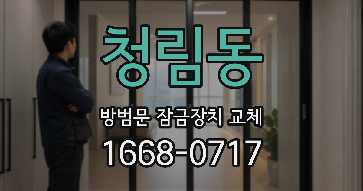 청림동 방범문 잠금장치 교체