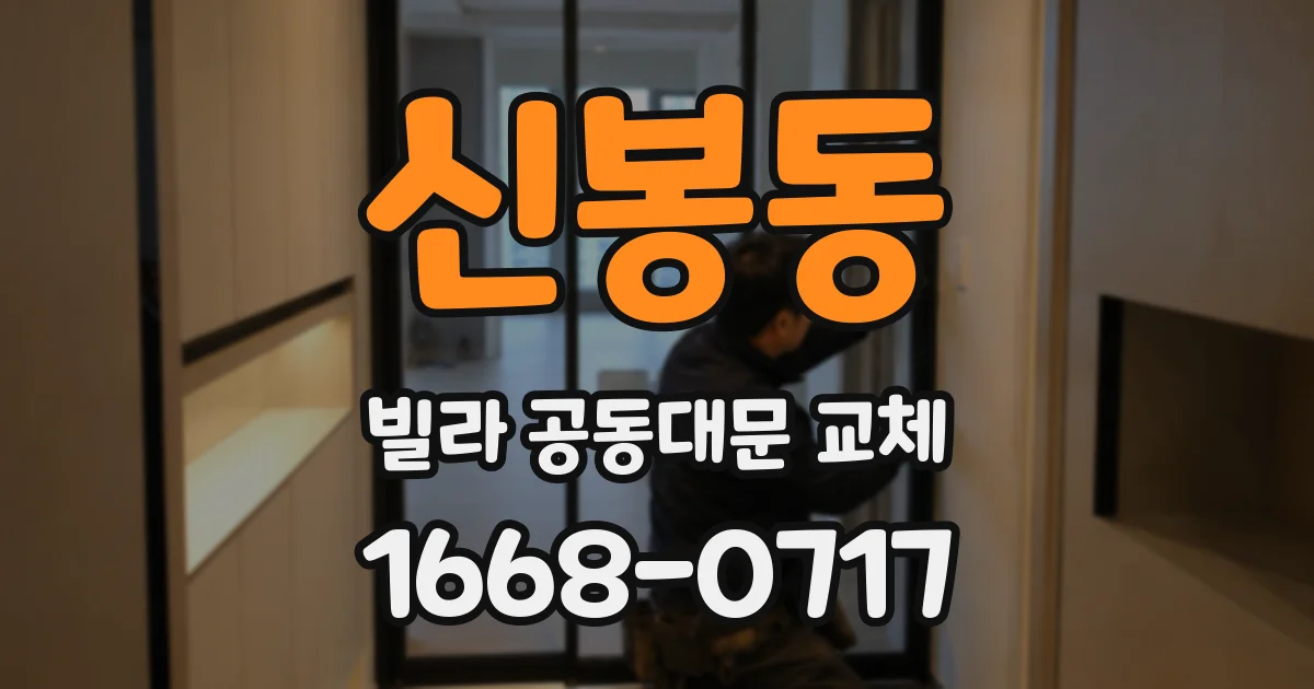 신봉동 빌라 공동대문 교체