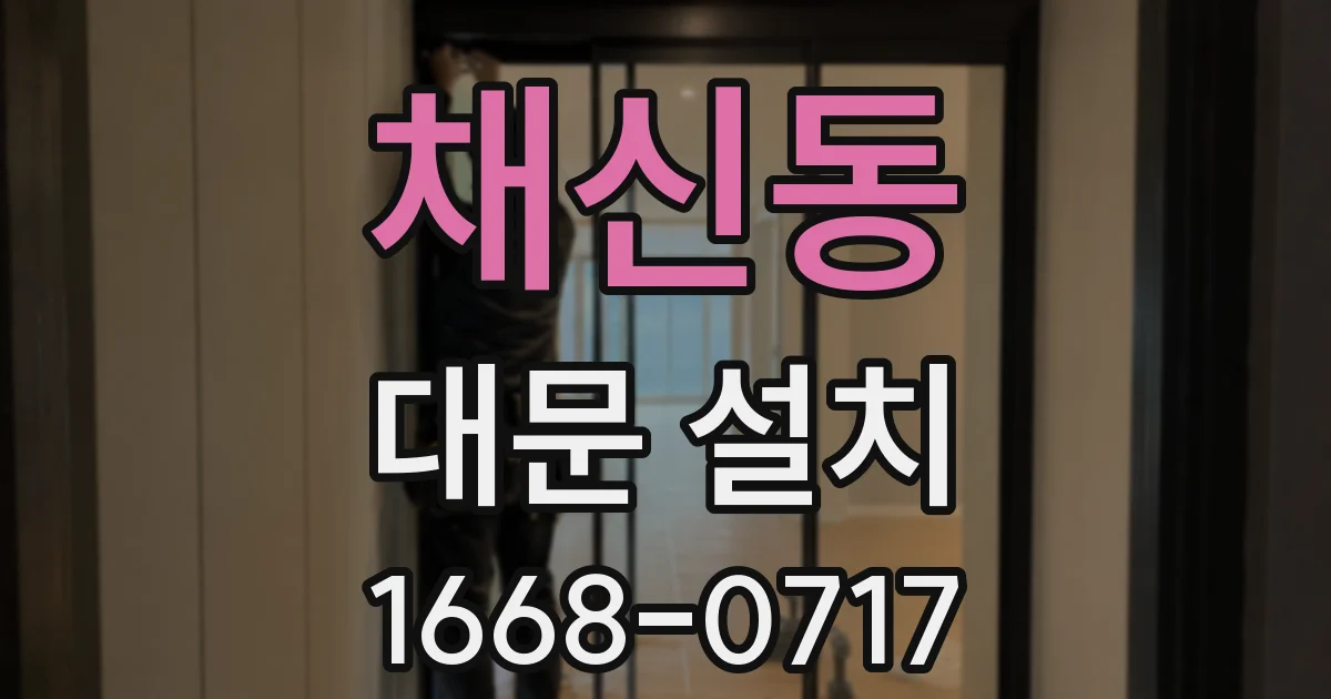 채신동 대문 설치