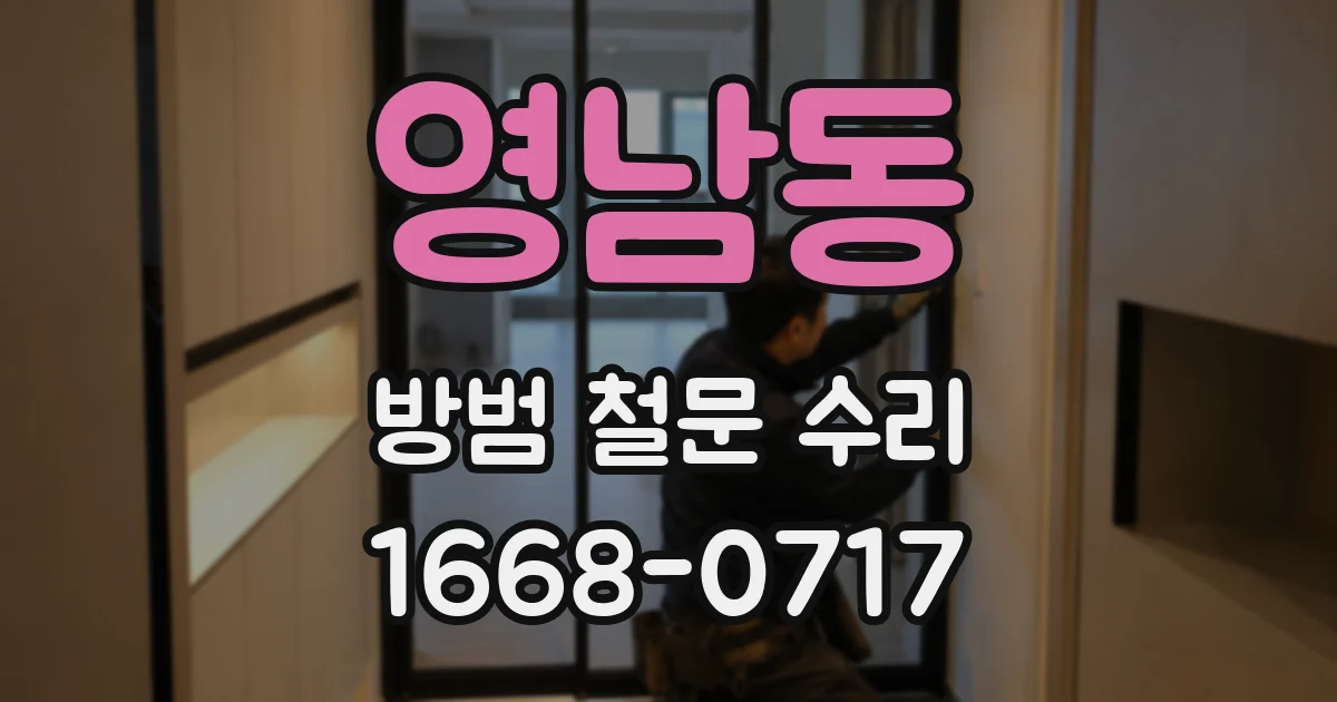 영남동 방범 철문 수리