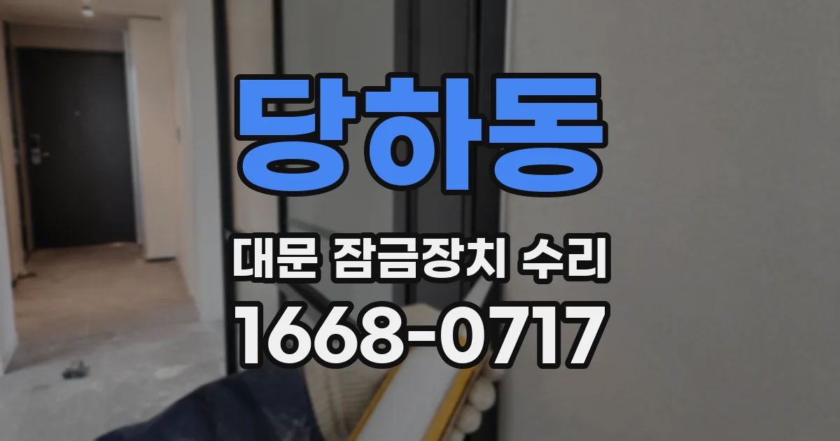당하동 대문 잠금장치 수리