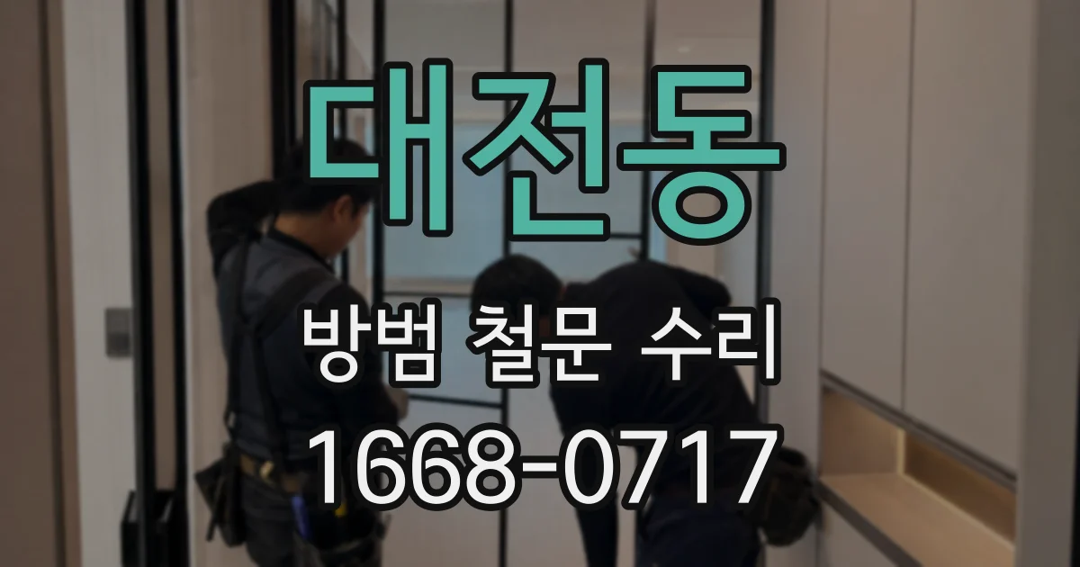 대전동 방범 철문 수리