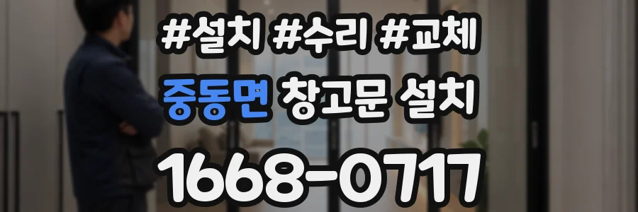중동면 창고문 설치