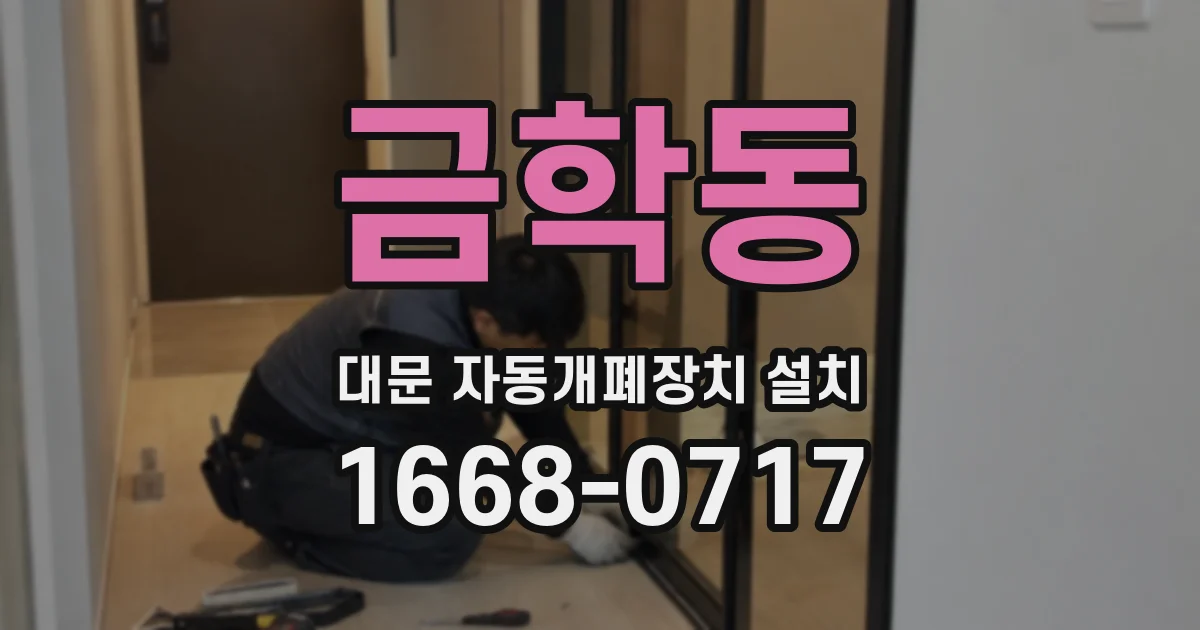 금학동 대문 자동개폐장치 설치