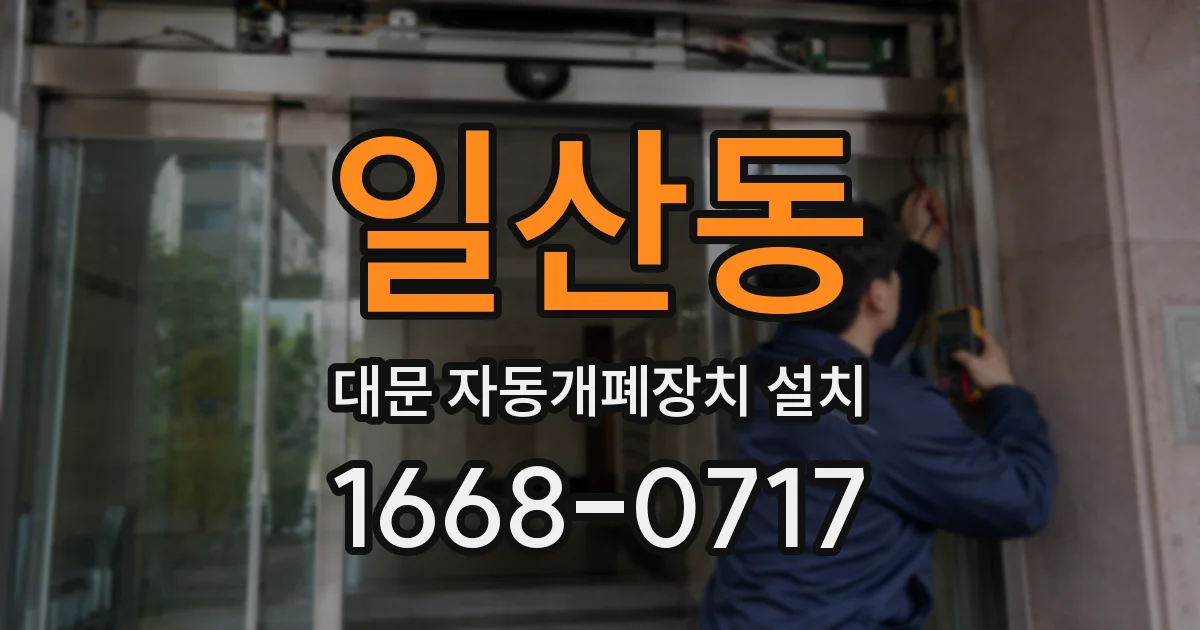 일산동 대문 자동개폐장치 설치
