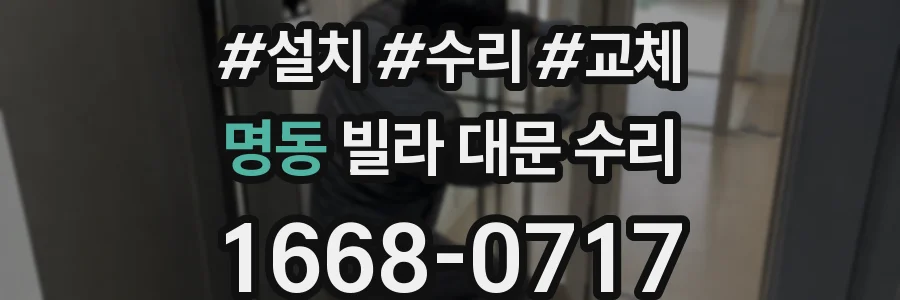명동 빌라 대문 수리
