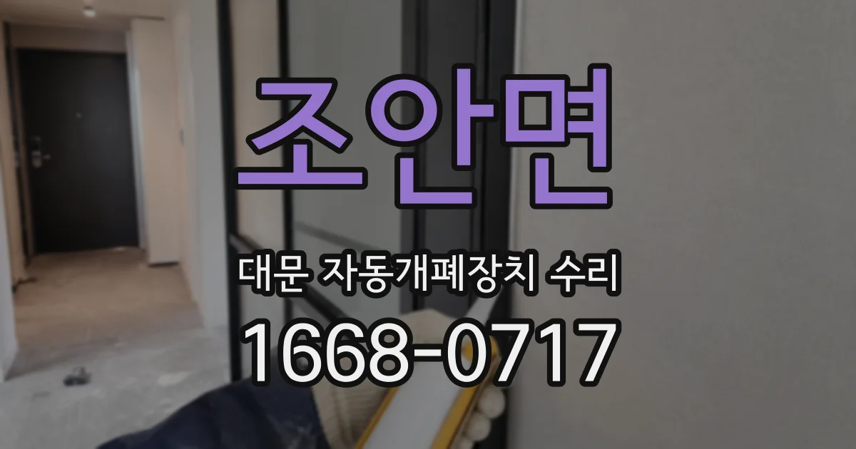 조안면 대문 자동개폐장치 수리