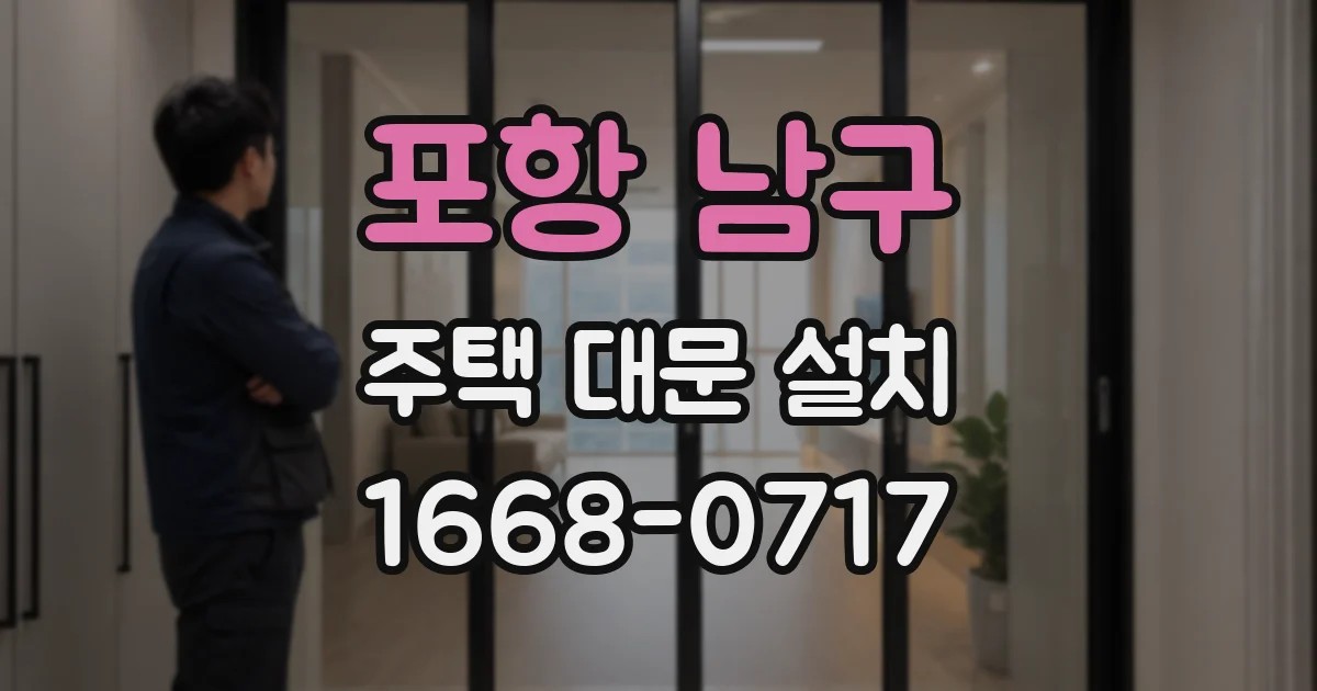 포항 남구 주택 대문 설치